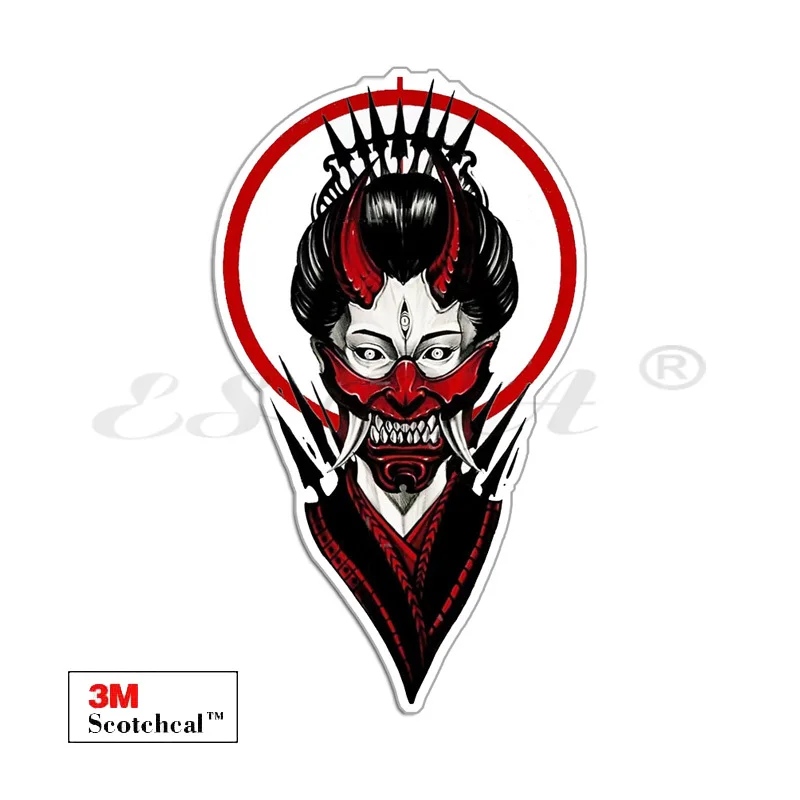 

Japanese Ghost Samurai Sticker Waterproof 3M Motorcycle Scooter Car Suitcase Water Bottle Sticker