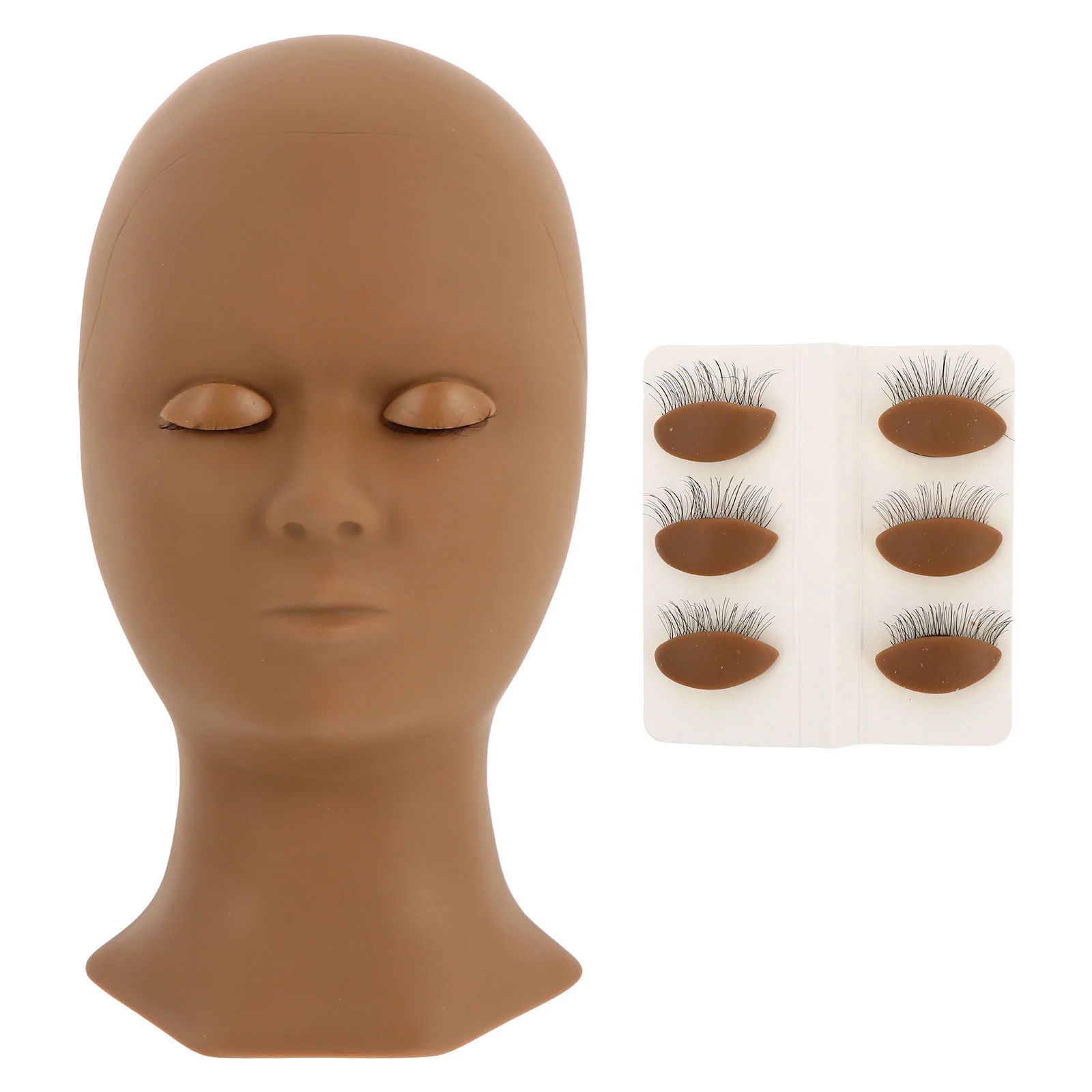 

Head Mannequin Eyelash Practice Makeup Eyelids Training Lash Rubber Kit Extension Face Extensions Manikin Device Removable