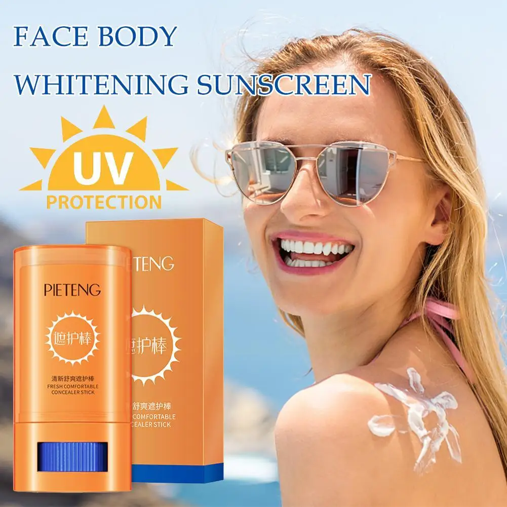 

Face Body Whitening Sunscreen Moisturizing Brightening Sunblock Concealer Protector Isolation UV Refreshing Stick Waterproo W4R8