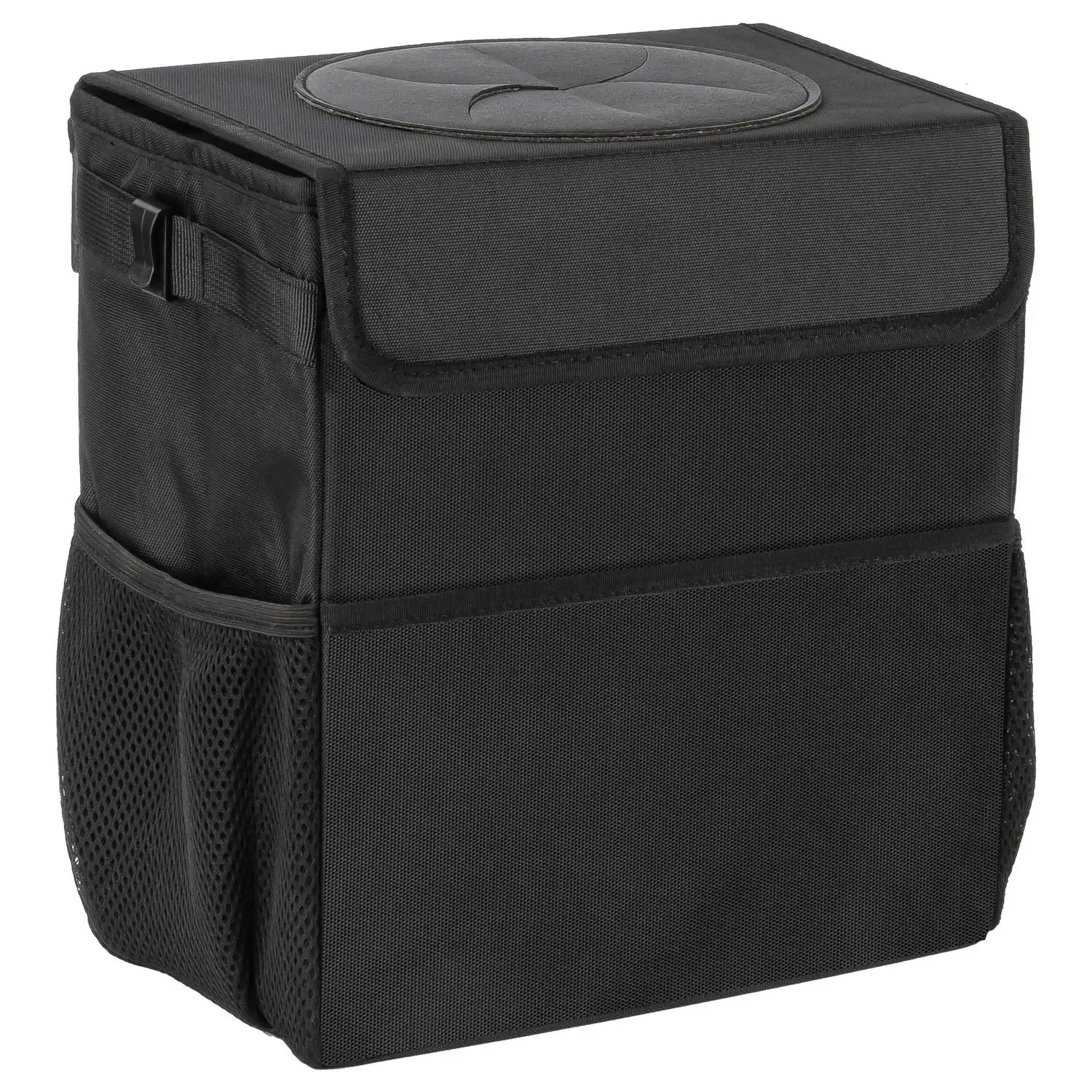 

Car Trash Can with Lid - Car Trash Bag Hanging with Storage Pockets Collapsible and Portable Car Garbage Bin