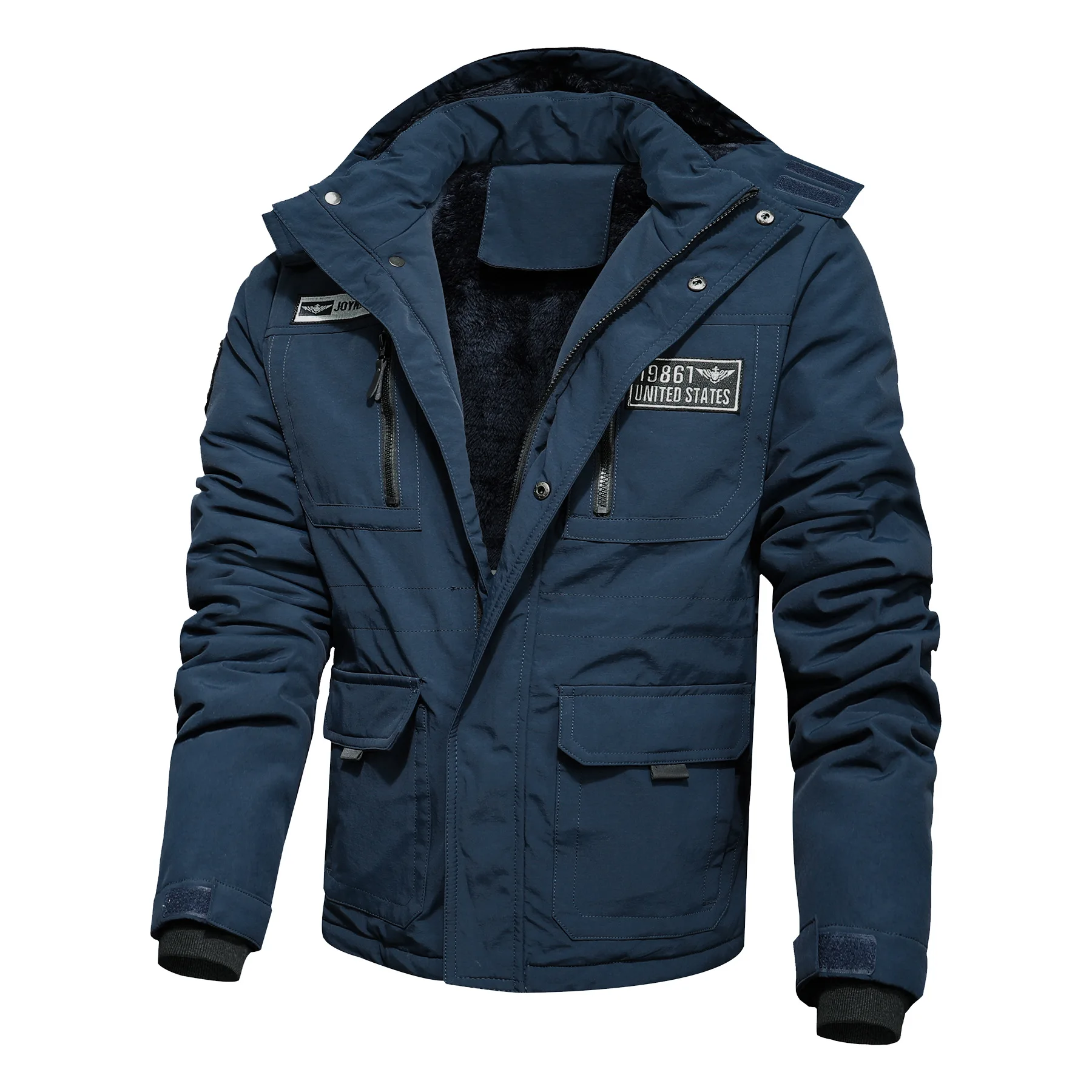 Men's Parka Winter Fleece Inner Jacket Coats Thick Warm Casual Parkas tactical bomber army Outwear Jackets Men Hooded Overcoat