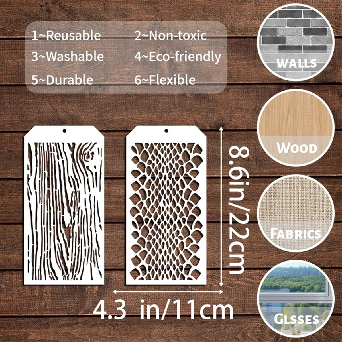 12-компонентные трафареты для поделок нанесения слоев кирпичных точек с