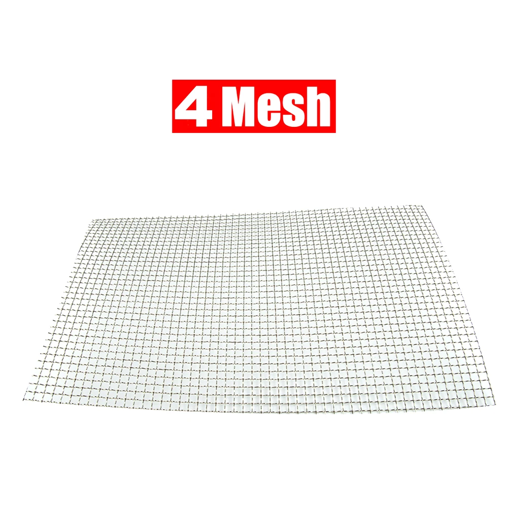 

2pcs 4/10/50/100 Mesh Stainless Steel Woven Wire Filter Screen Sheet Repair Fix Mesh Filtration Woven Wire Screening Sheet