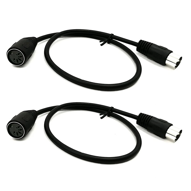 

2X 5-контактный Удлинительный кабель MIDI, 5-контактный разъем «штырь-гнездо», аудиокабель-адаптер для MIDI-клавиатуры 1,5 м