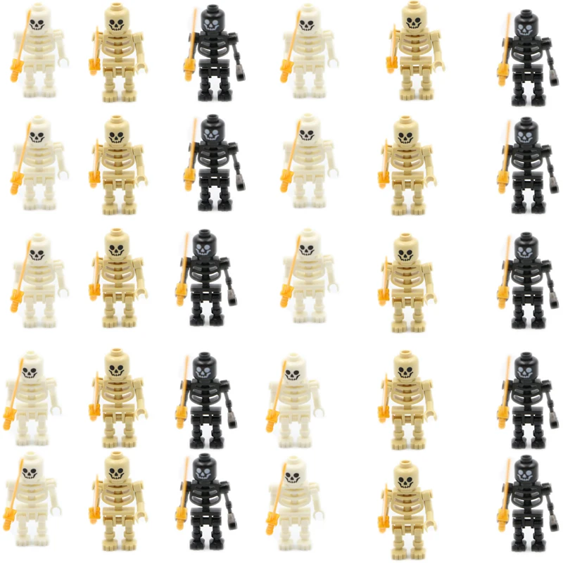 Конструктор-скелет пиратский солдат средневековый замок рыцарь воины фигурки сильных орков коллекционные игрушки для детей Подарки