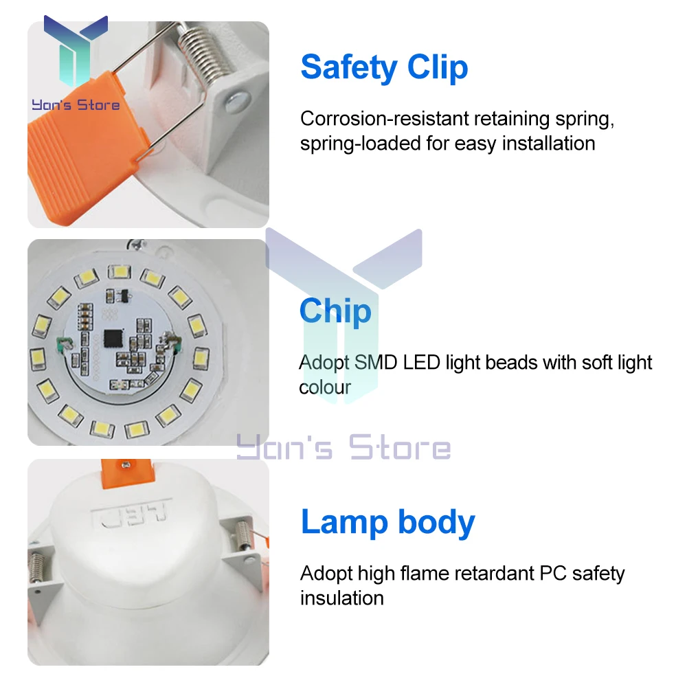 1 шт. встроенный светильник с PIR-датчиком движения