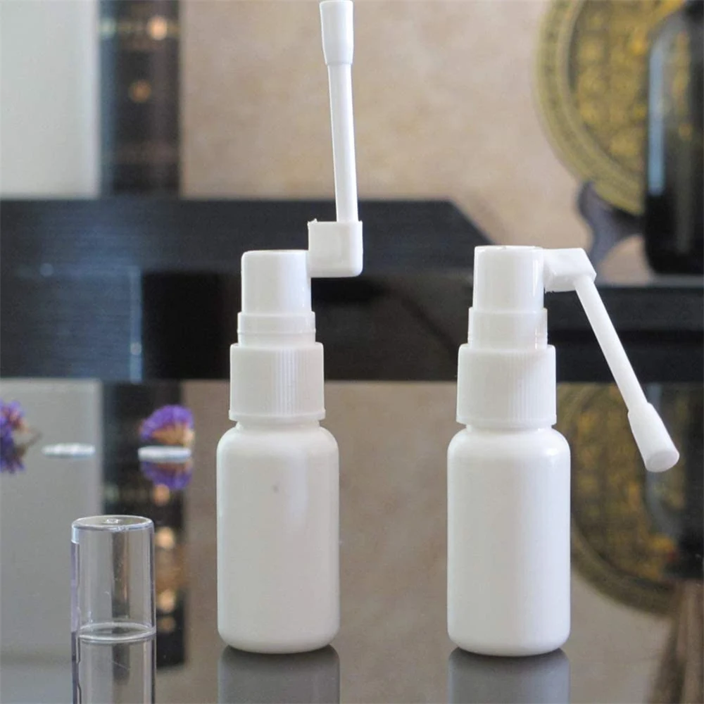 

20/50ML Clear Empty Plastic Nasal Spray Bottles Pump Sprayer Mist Nose Spray Refillable Bottling Packaging 360 Degree Rotation