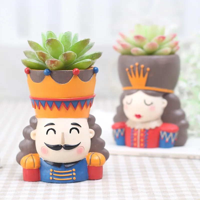 

Creative Walnut Fairy Tale Bonsai Original Zakka Gardening Home Decoration Desktop Succulent Resin Potted Flowerpot