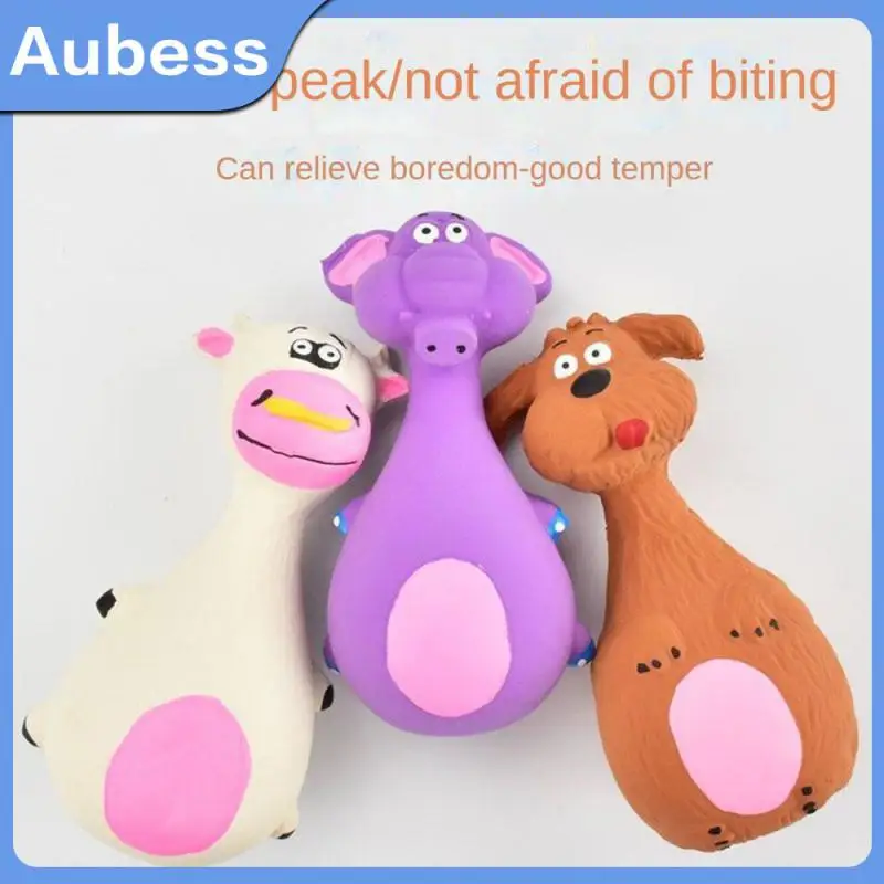 

Latex Dog Toys Comfortable 13×6cm Dog Toys Elephan Cow Animal Chew Soft Latex Big Belly Cartoon Toy Pet Products Interactive Toy