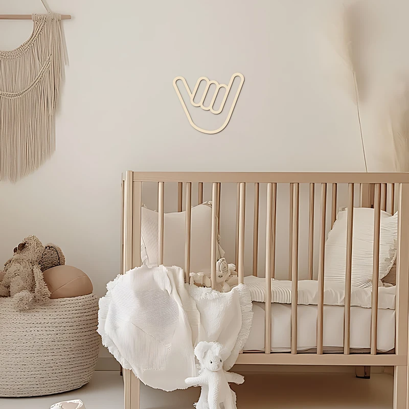 1 шт. деревянная наклейка на стену с жестом руки ручная вывеска жест многоразовая