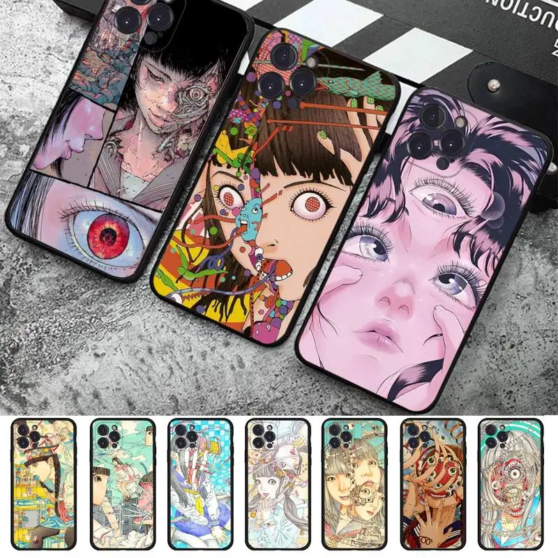 

shintaro kago Horror cartoons Phone Case For iPhone 14 11 12 13 Mini Pro XS Max Cover 6 7 8 Plus X XR SE 2020 Funda Shell