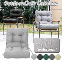 1pcs outdoor garden terrace waterproof chair cushion wicker chair low back cushion with tying rope fixed beach mat