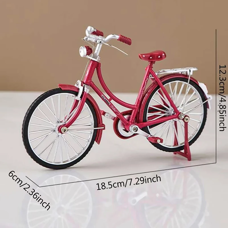 Ретро-стиль масштаб 1:10 розовая модель велосипеда игрушка из металлического