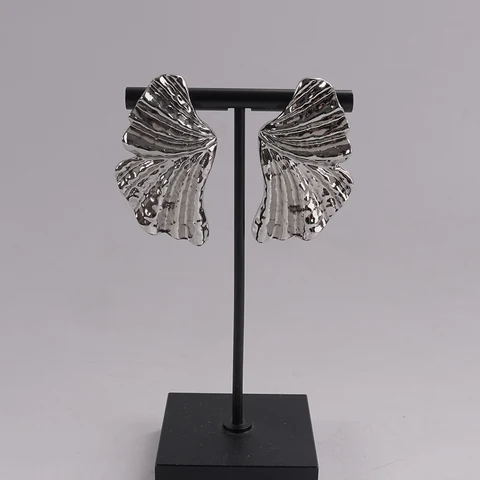 Серебряные текстурированные серьги WEALTHYBOO