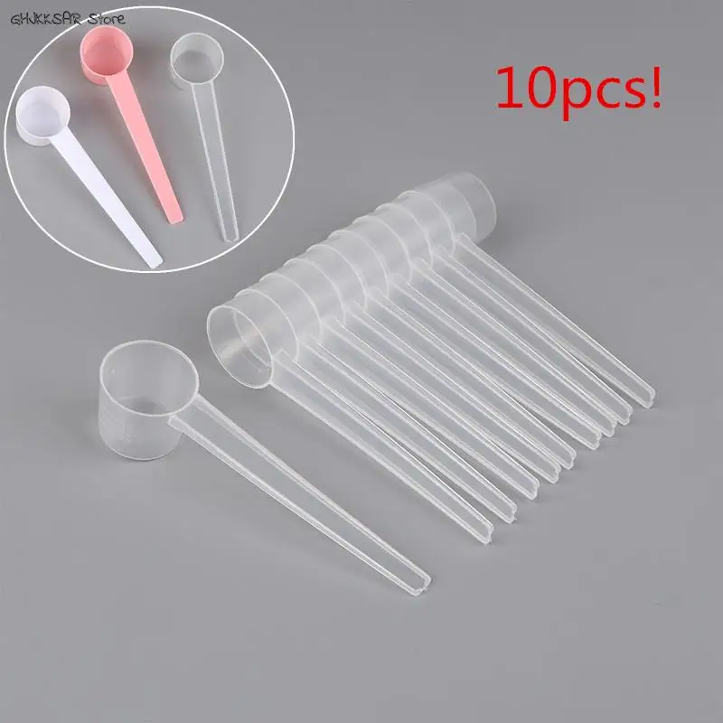 

5g 10pcs/set Reusable Food Grade Spoon Plastic Measuring Scoop PP Measure Spoon Milk Coffee Teaspoon Milk Powder Kitchen
