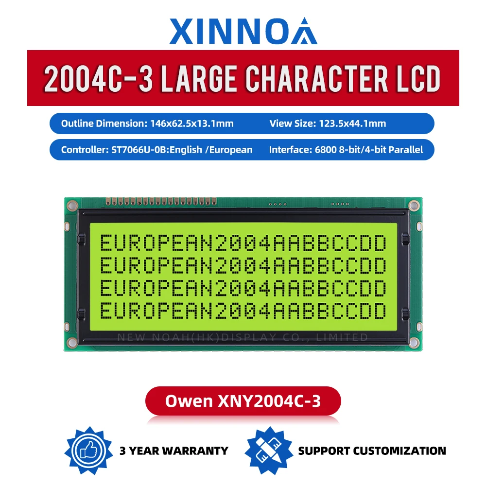 Европейская желтая зеленая пленка 2004C-3 Большой символьный экран 20X4 Модуль