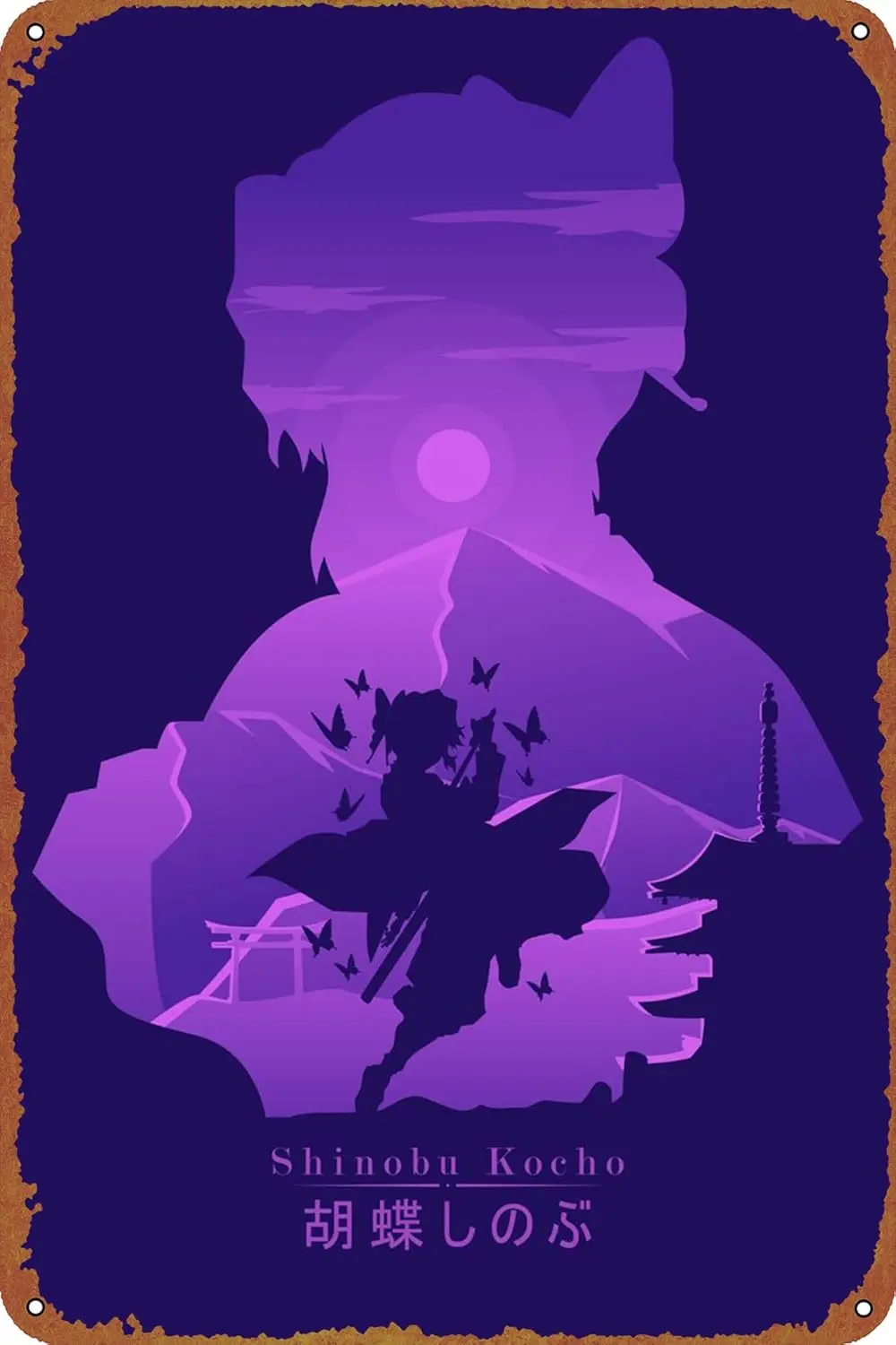 Shinobu Kocho аниме постер жестяная металлическая вывеска винтажная настенная