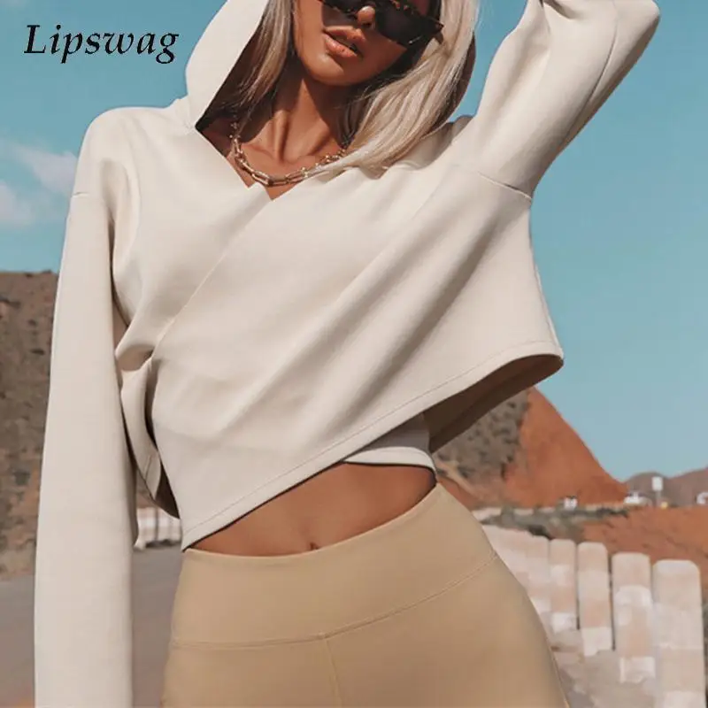 

Autumn Casual Solid Sweatshirt Coat Women Fashion Long Sleeve Hoodies Cardigan New Elegant Trend Buckle Sports Hooded Sweatshirt