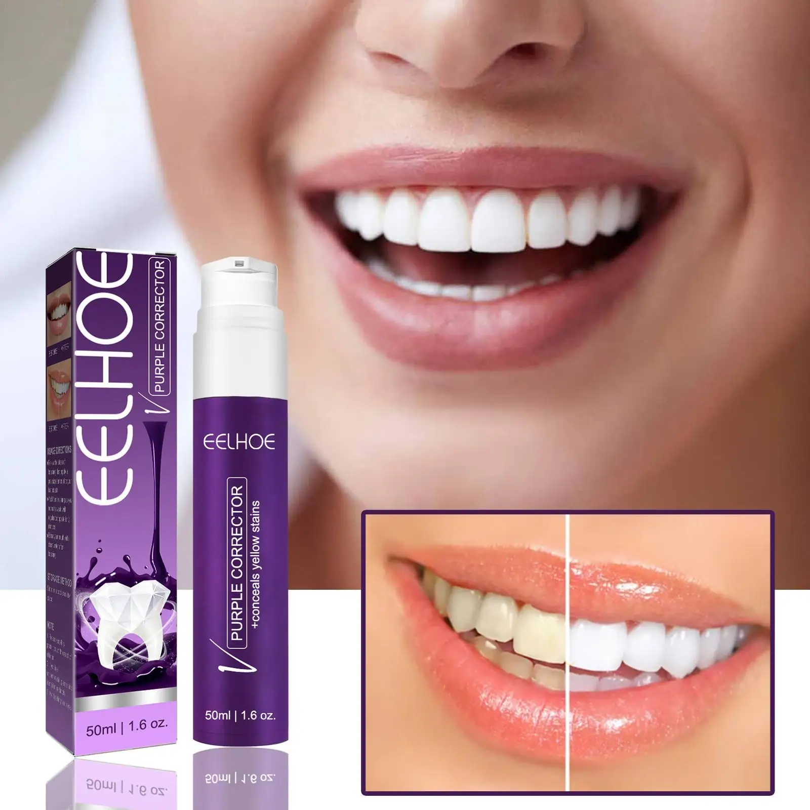 

50ml Repair Bright White Anti-Sensitive Toothpaste Gel Gentle Whitening Toothpaste Remove Stains Plaque Fresh Breath Teeth Care
