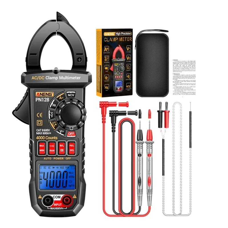 

Clamp Meter Digital Multimeter Current 4000Counts Ammeter Tester