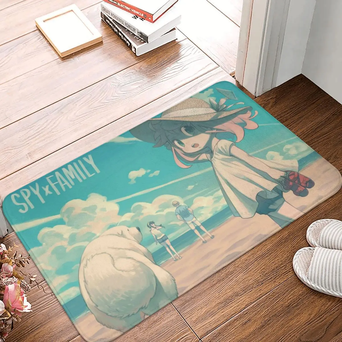 

Spy X Family Anime Bathroom Mat Forger Sea Doormat Flannel Carpet Entrance Door Rug Home Decor
