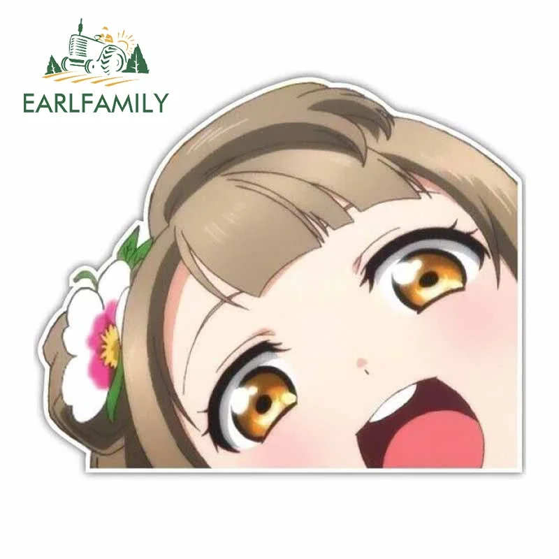 

EARLFAMILY 13 см x 11 см Виниловая Автомобильная наклейка аниме уайфу с изображением девушки в стиле прыжков и головы JDM Наклейка на окно водонепроницаемые автомобильные аксессуары