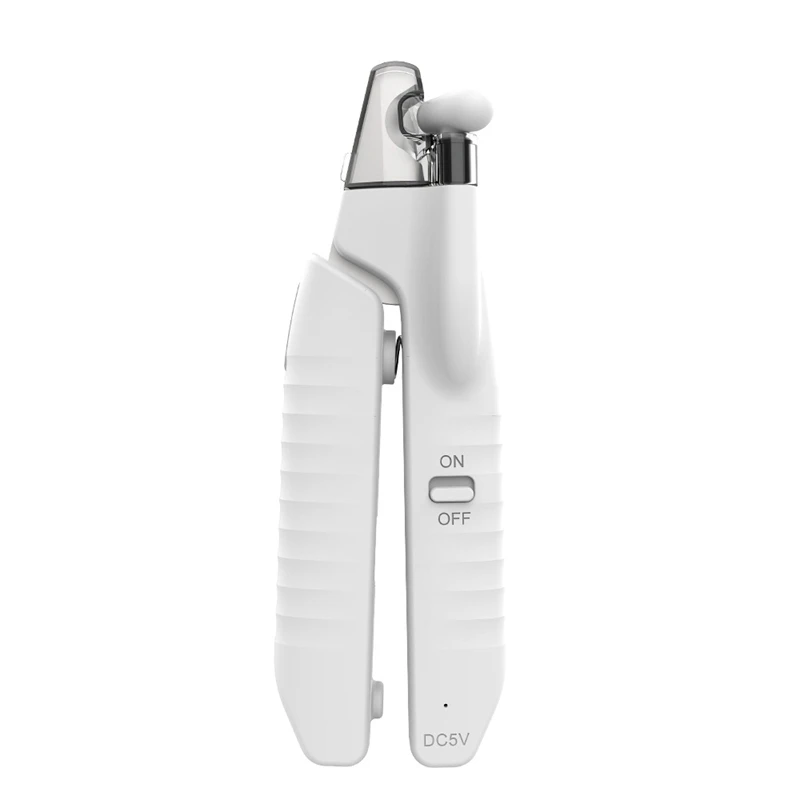 

Pet Nail Clipper Rechargeable LED Cat Cleaning and Beauty Nail Clipper (White)