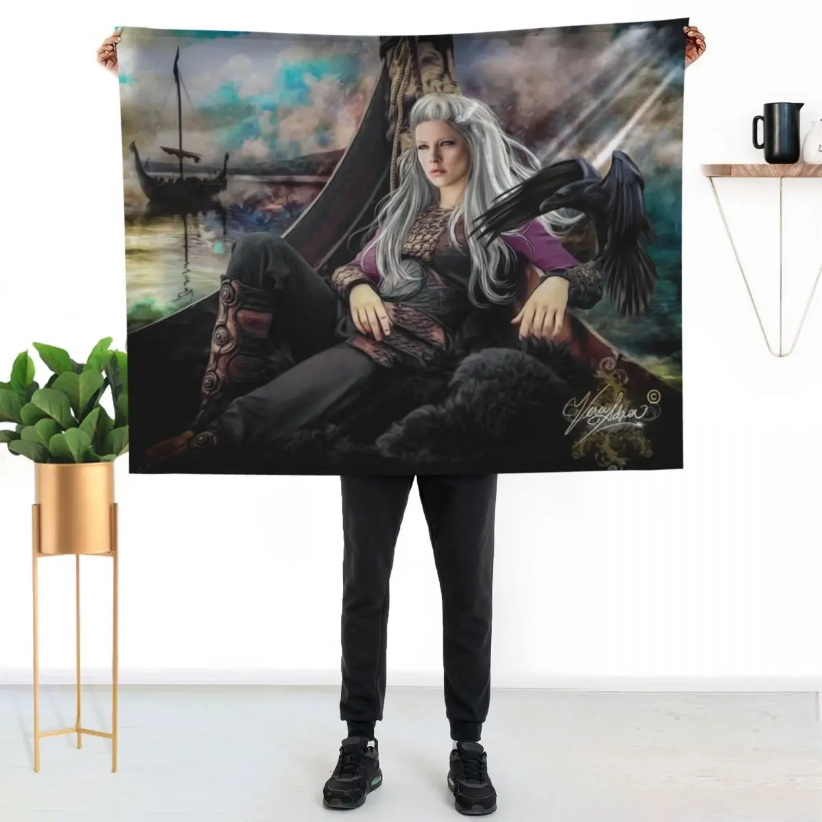 Фото Плед Warrior Queen VKS, пушистый, мягкий, для спальни и гостиной №2
