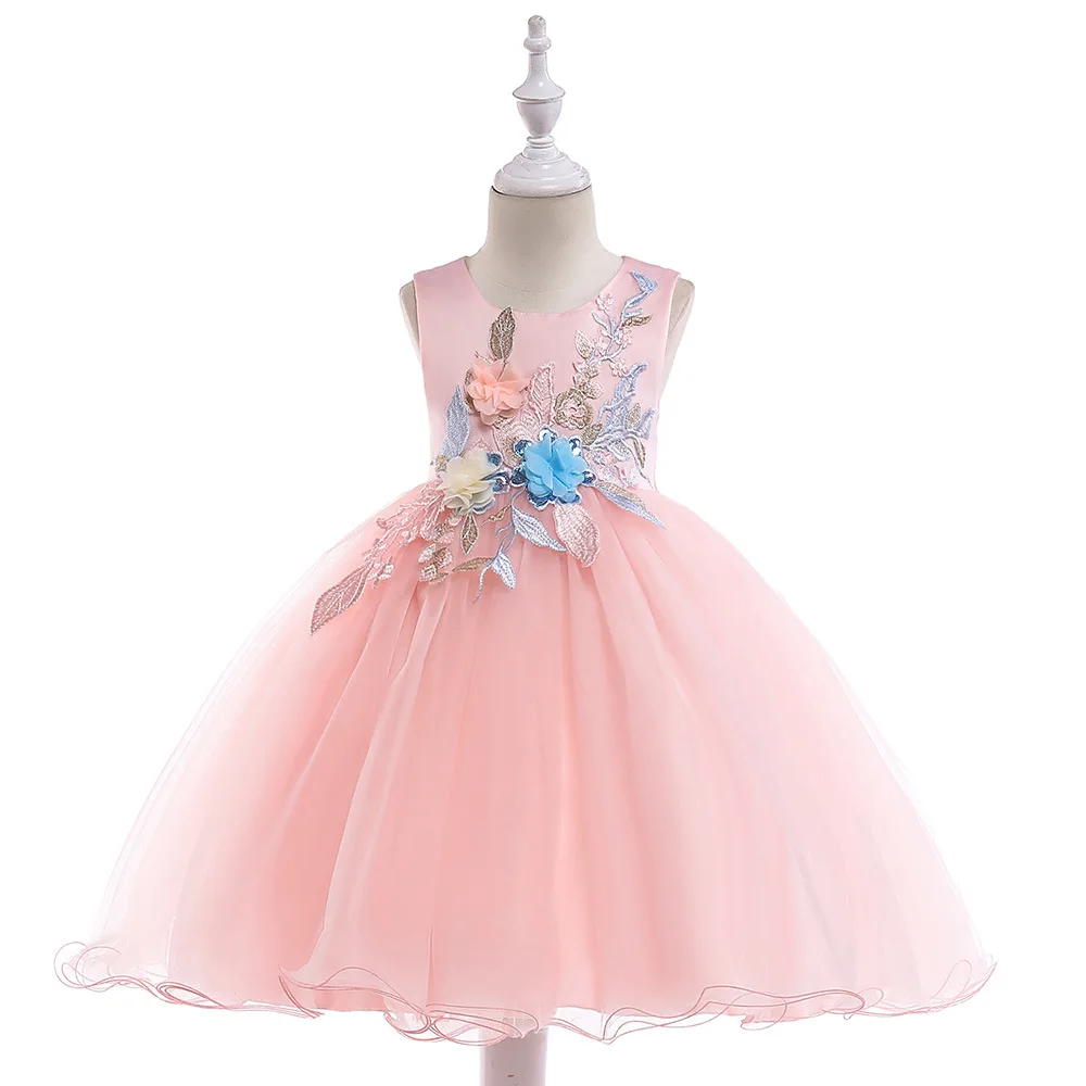 

Flower Girl Dress O-Neck Knee-Length Pageant Dresses for Girls A-LINE Organza Sexy Girls Dress