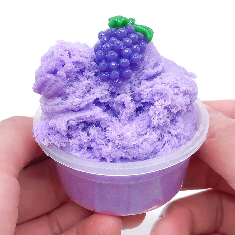 

Slime Toy Fruits Chocolate Cotton Mud Puff Slime Scented Stress Reliever Fidget Toys Beautiful Slime Modeling Clay Toy 60ml