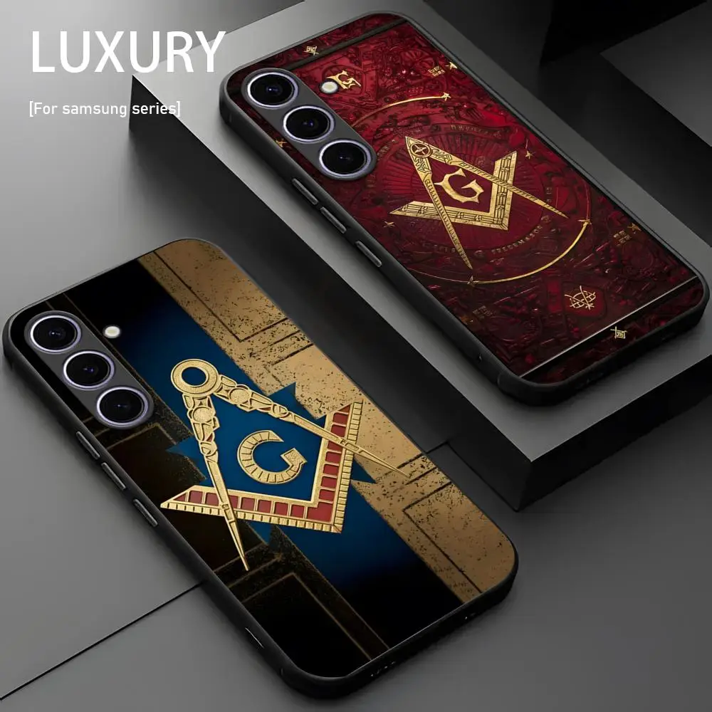 Горячий чехол для телефона с узором Freemasonry LOOG Samsung Galaxy S25 S24 S23 S22 S21 S20 Plus Ultra Note20