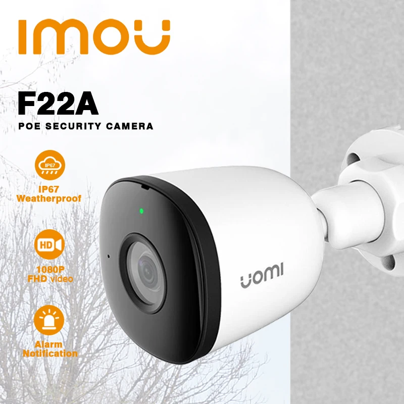 

IMOU F22A 1080P HD IP67 Surveillance Cameras Weatherproof Mini WIFI Night Vision Sensor Outdoor PoE Camera Human Detection