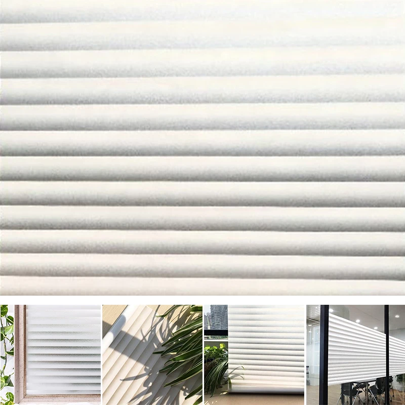 

Imitation Louver Multi-sized Window Films Privacy Sun Blocking Glass Sticker Reflective Film Static Cling Decorative Films