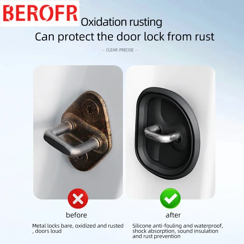 4 шт. силиконовый защитный чехол для дверного замка автомобиля Geely BINRAY Vision SUV X3 X6 EX3