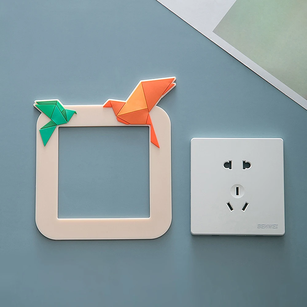 

Fashion Switch Stickers Silicone On-Off Switch Outlet Protective Cover 3D Switch Wall Stickers for Room Home Decorations