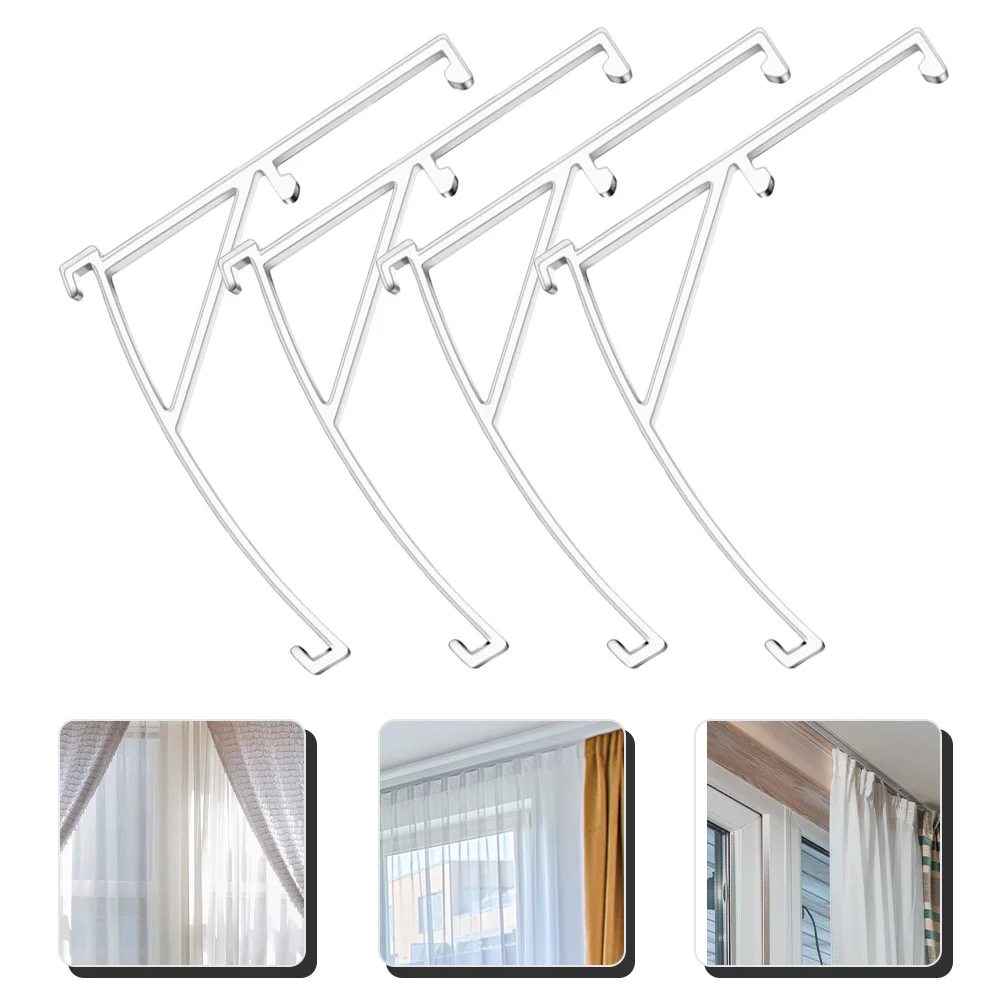 

4pcs Sturdy Transparent Valance Retainers Vertical Blind Clips Valance Clips Vertical Curtain Clips Blinds Replacement Parts