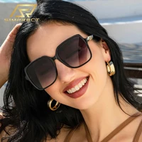 simprect oversized square sunglasses women 2022 luxury brand designer sun glasses fashion week vintage retro shades for women