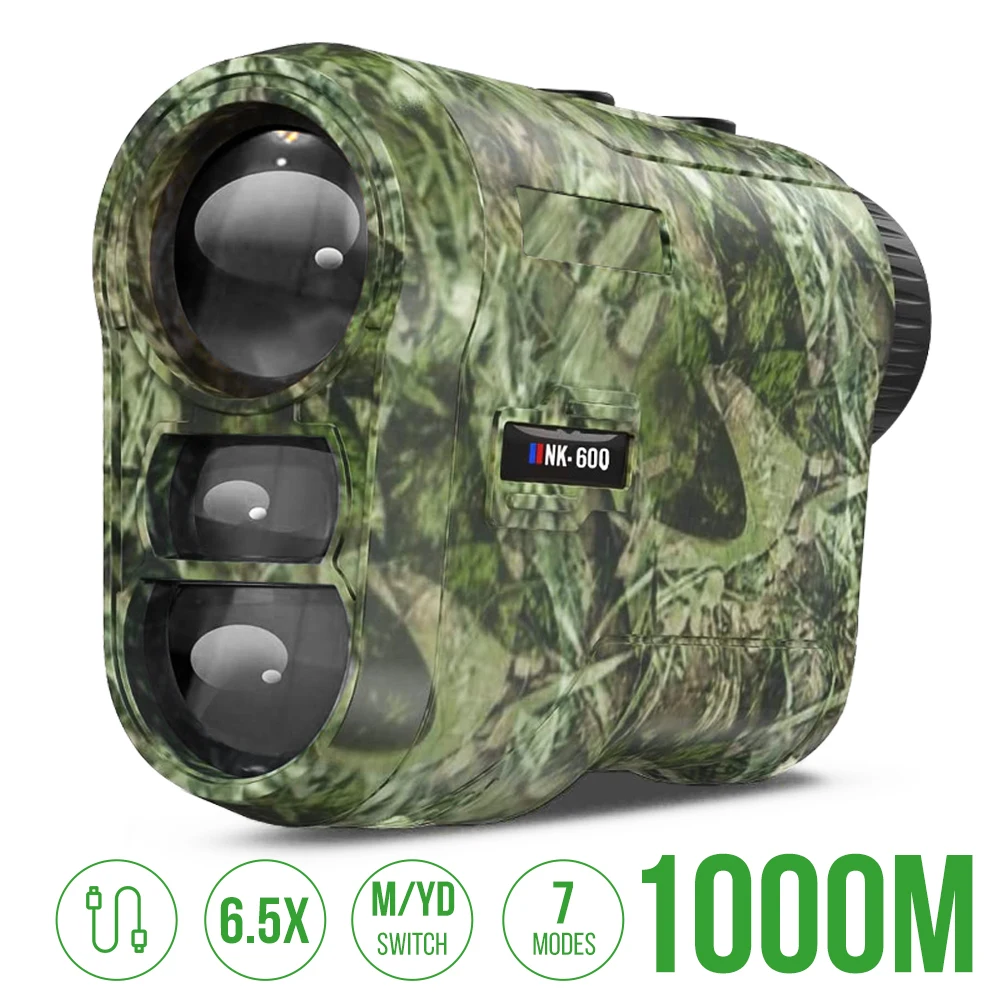 Hunting Rangefinder 6.5X Magnification Shooting Rangefinder 1000m Telescope Distance Meter Monocular Range Finder for Bow Hunt