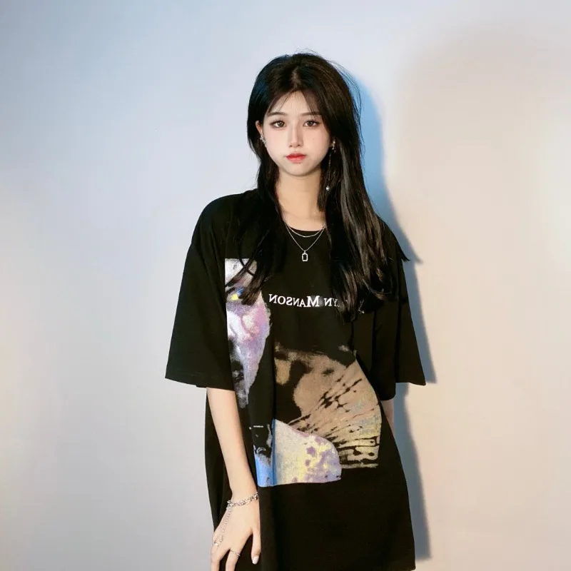 

Shirt for Men Women Cotton Graphic O Neck Vintage Style Tee Shirt Short Sleeve Tops Adult