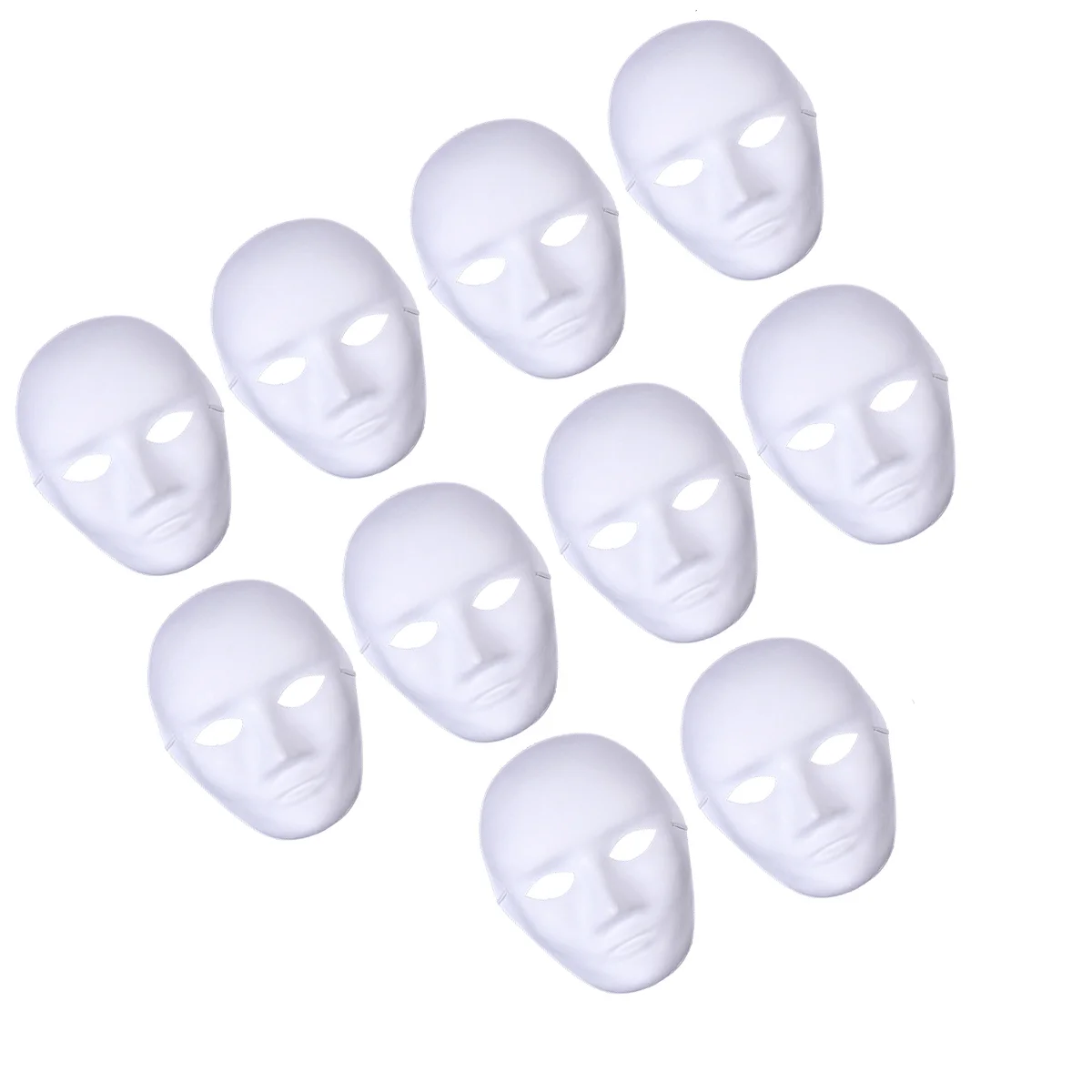 

10Pcs DIY Paper, Paintable Paper Mache Full DIY White for Masquerade