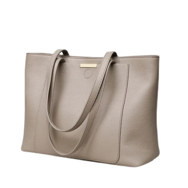 

2022 Newest Genuine Leather Shoulder Bags For Women Brands Designer Ladies Large Casual Totes Soft Leather Female Shopping Bag