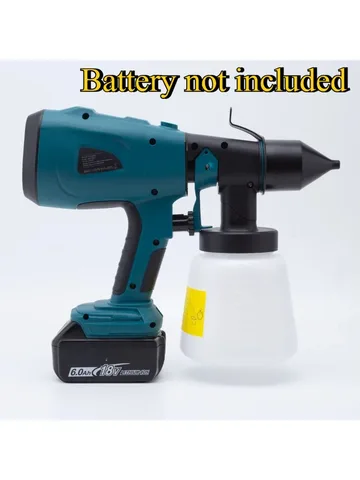 Беспроводной для Makita, аккумулятор 18 В, электрический инструмент, электрический пистолет-распылитель, 800 мл, 200 Вт, распылитель краски, мебель, стальное покрытие, аэрограф