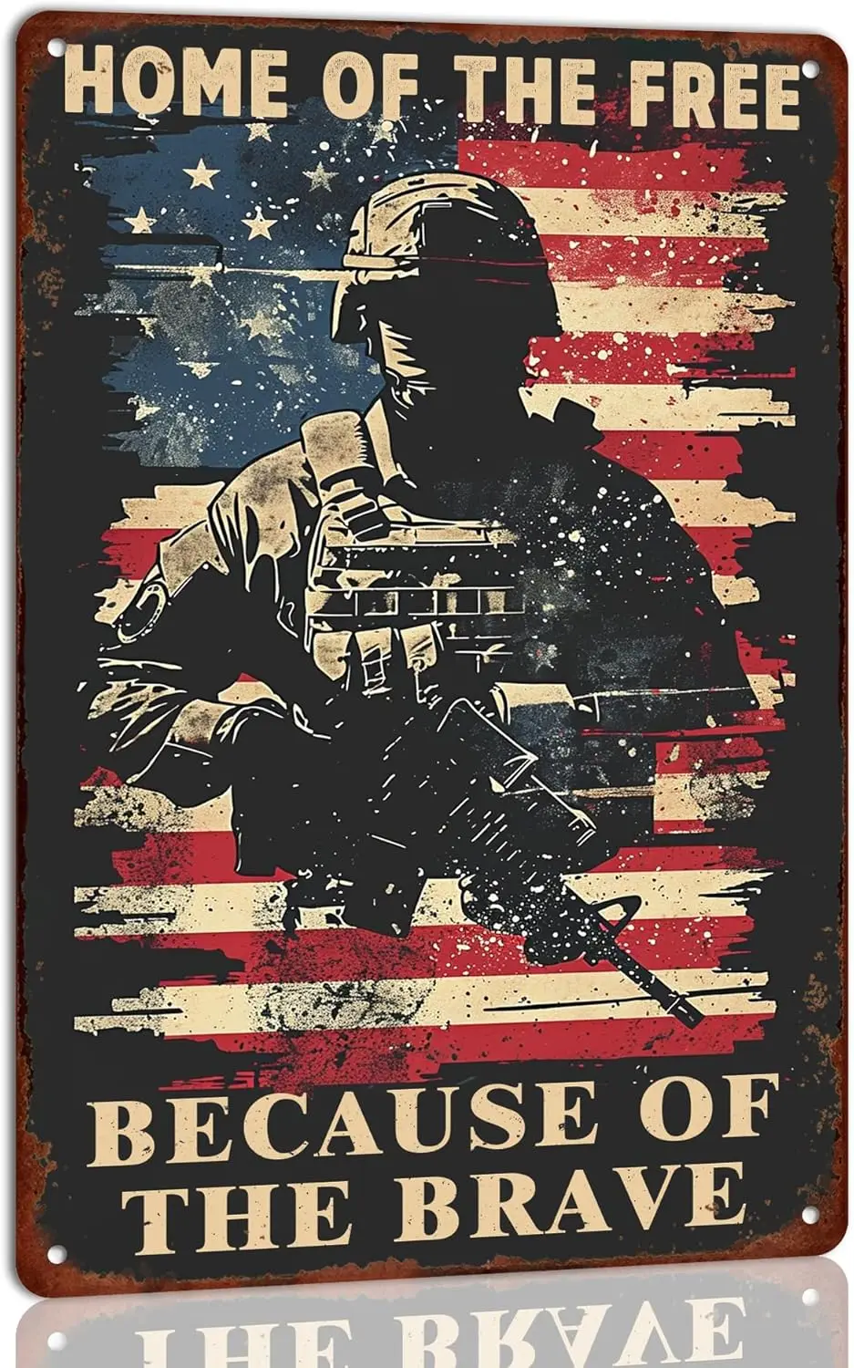 Плакат Домой свободы брата Metl Tn Sgn Vntge Veterns Memorl Dy Vetern Gft Frmhouse Home Ptrotc Decor Липень 4 т