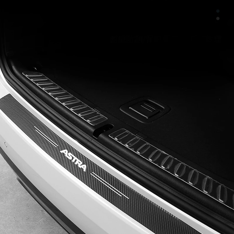

Carbon Fiber Car Trunk Protector Stickers Car Rear Bumper Decorative Decal For Opel Astra F G H J K GTC OPC GIS Auto Accessories