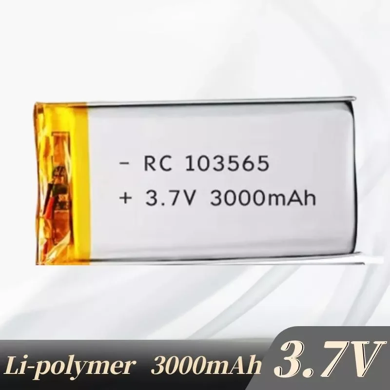 

3.7V 3000mAh 103565 Lithium polymer Rechargeable Battery For Tablet mobile power chargingGPS PSP PAD E-book POS Machine Power