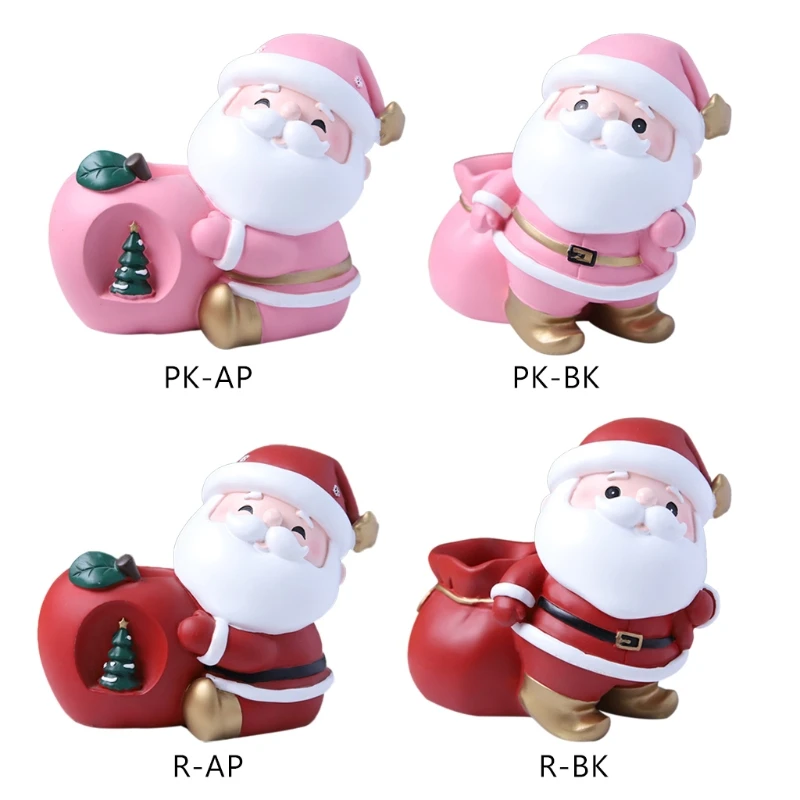 

Resin Pencil Holder Xmas Santa Shaped Pencil Cup for Girls Boys Students