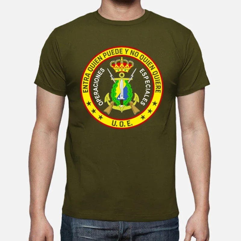 Es Brug Legión Operaciones Especiales Футболка с надписью U.O.E. Летняя хлопковая мужская футболка