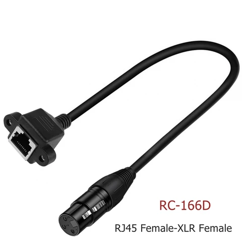 Кабельный адаптер 30 см RJ45 «папа» и «мама» на XLR 3-контактный для сценического освещения XLR3 Кабель сетевой передачи DMX512 Усилитель мощности