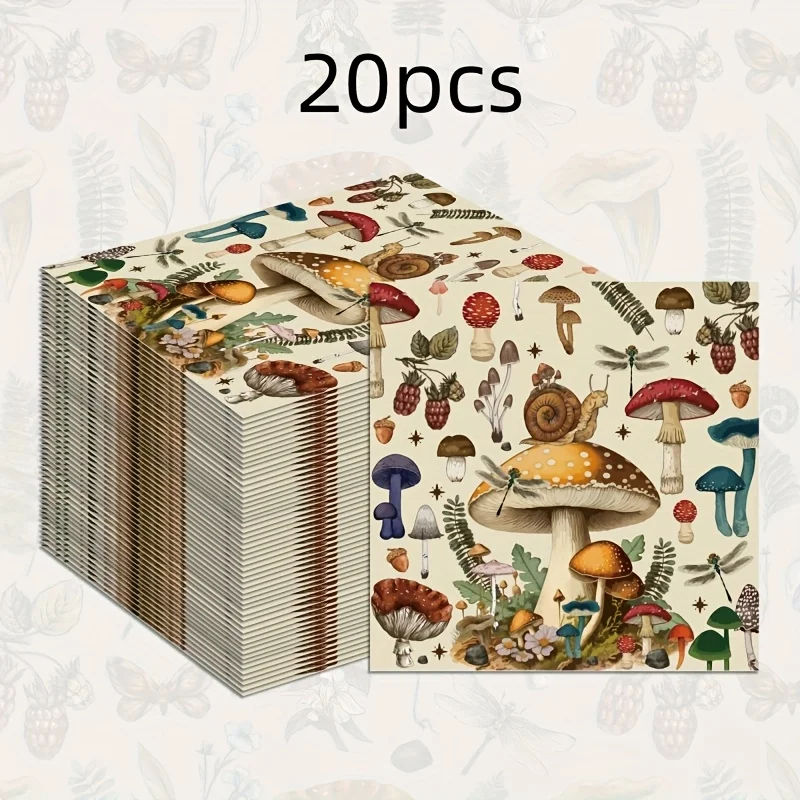 

Одноразовые салфетки Mushroom and Snail 20/40 шт