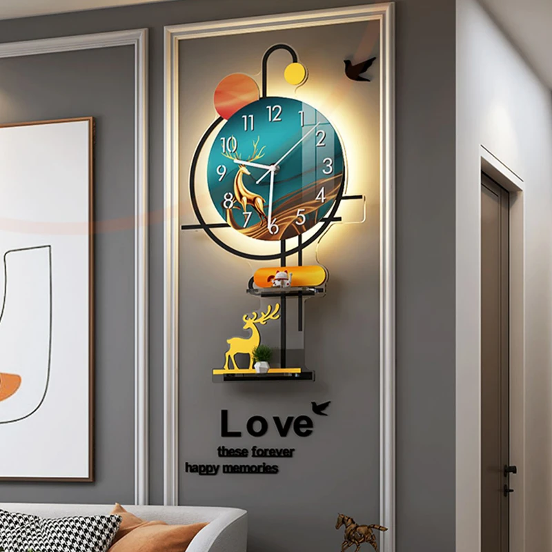 

Luxury Luminous Wall Clock Minimalist Cuisine Creative Unusual Clock Stylish Classic Relogio De Parede Home Decortion GPF35XP